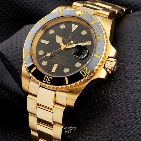 black and gold rolex submariner replica|black rolex submariner for sale.